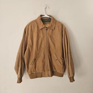 Timberland Suede Leather Brown Jacket Coat Adult Men's XL